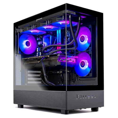 Skytech Gaming Azure 3 Desktop PC, Ryzen 7 9700X 3.8 GHz (5.5GHz), NVIDIA RTX 5060, 1TB NVMe SSD, 32GB DDR5 RAM 6000 RGB, 850W Gold ATX 3 PSU