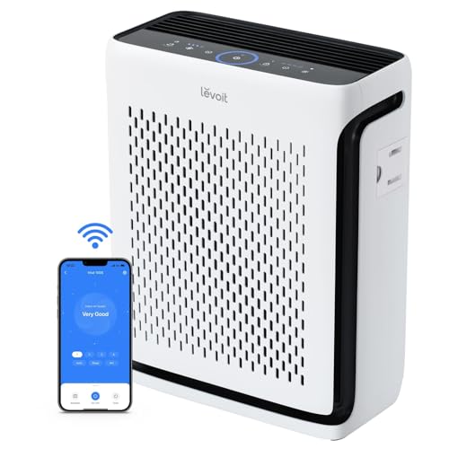 LEVOIT Air Purifier for Home Large Room Up to 1074Ft² with Air Quality Monitor, AHAM VERIFIDE, Smart WiFi, Washable Pre-Filter