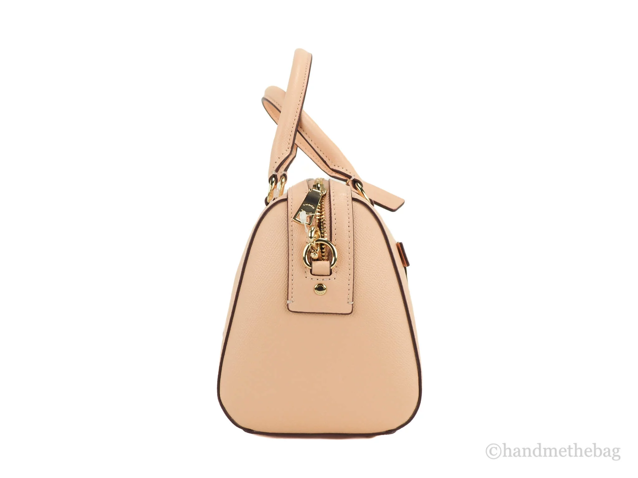 Coach (79946) Rowan Faded Blush Grain Leather Medium Satchel Crossbody Handbag