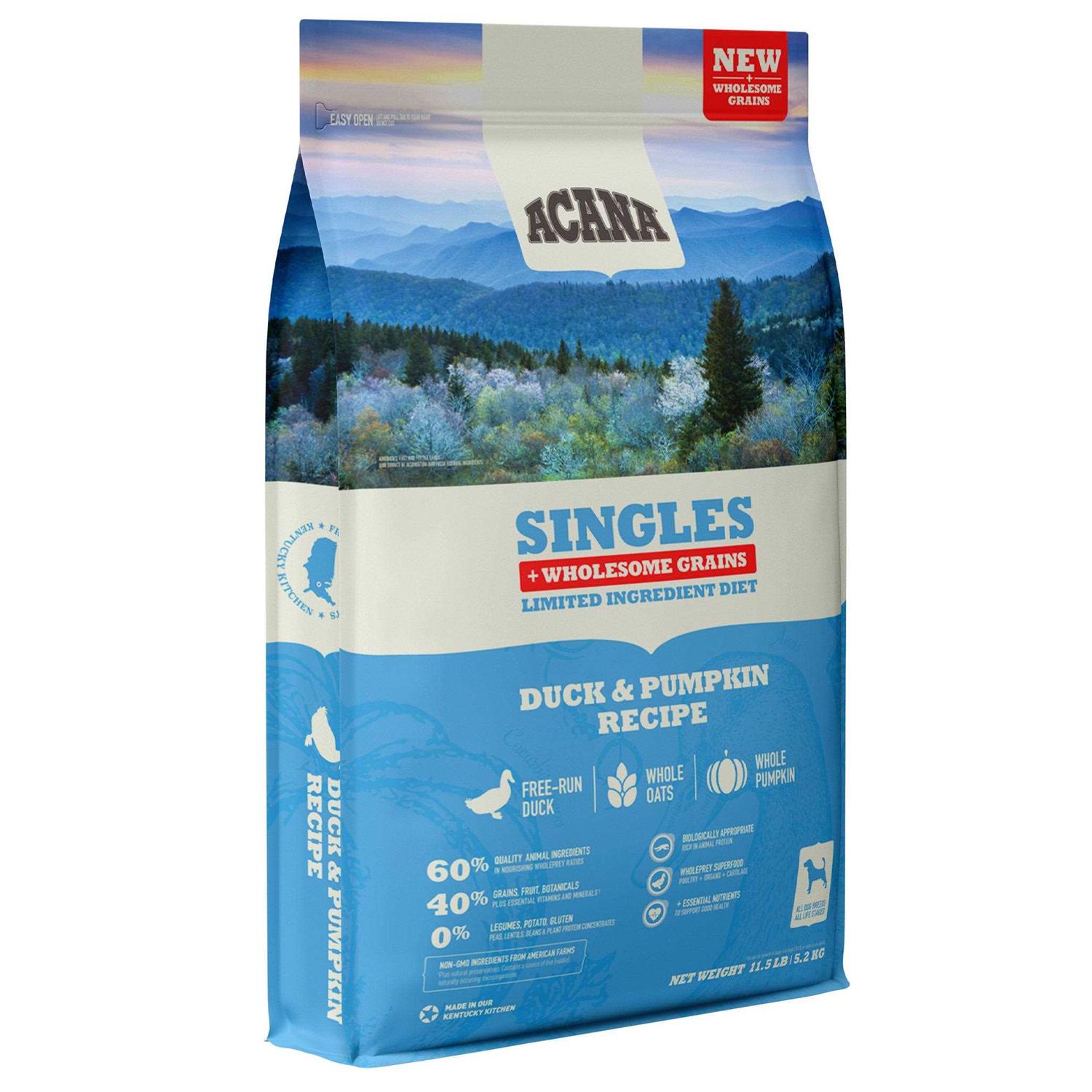 Acana Wholesome Grains Duck &amp; Pumpkin Dry Dog Food - Pet Supplies online store