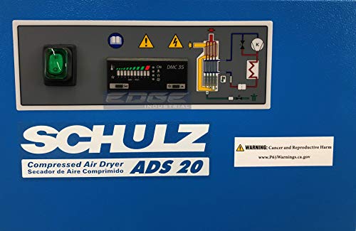 SCHULZ REFRIGERATED AIR DRYER FOR AIR COMPRESSOR, COMPRESSED AIR SYSTEMS, 20-25 CFM, GOOD UP TO 5HP COMPRESSORS MAX