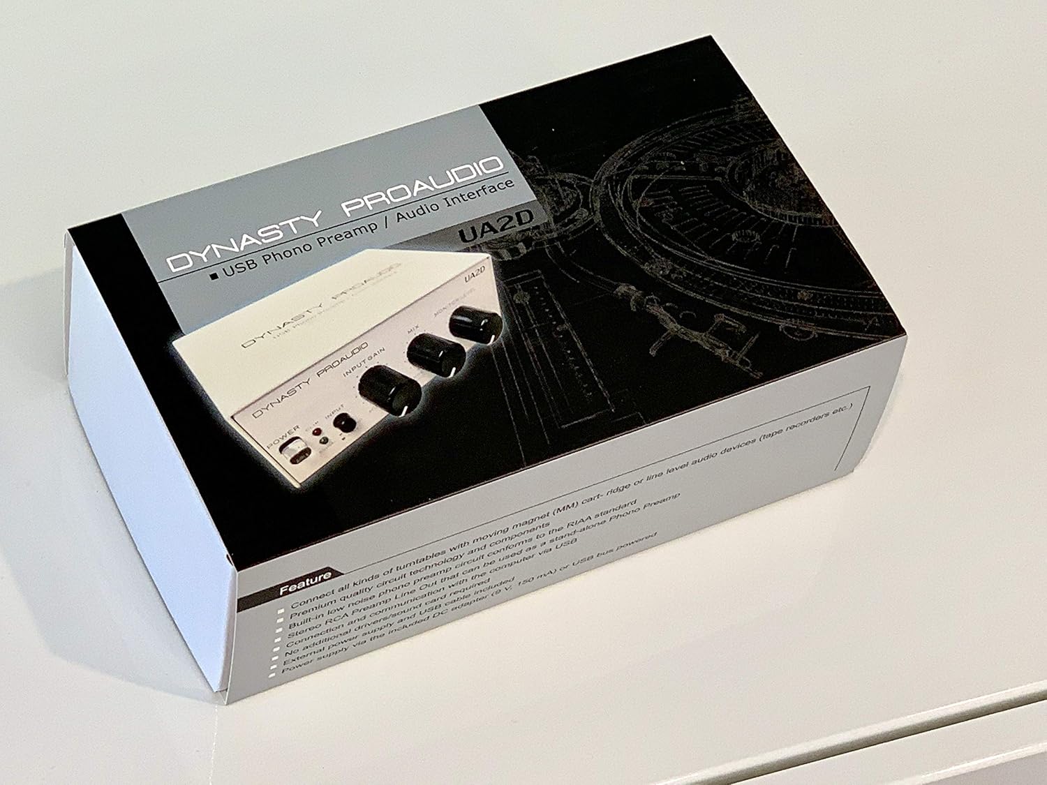 DYNASTY PROAUDIO UA2D USB Phono Preamp for Turntable