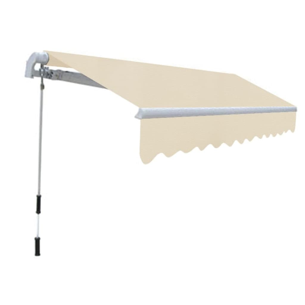 Buyweek Folding Awning Manual Operated 118.1" Cream