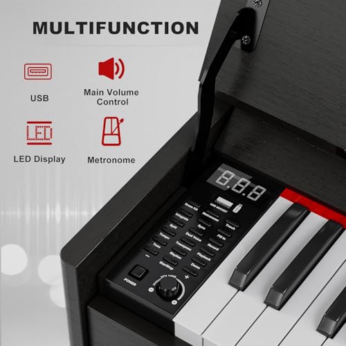 UMOMO 88 Weighted Key Digital Piano with Duet Piano Bench