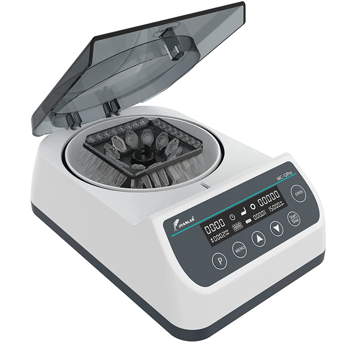 Lab High Speed Centrifuge Machine Bechtop Microcentrifuges 3 in 1 Rotor for 0.2/0.5/1.5/2mL Tube Capacity (12000RPM)