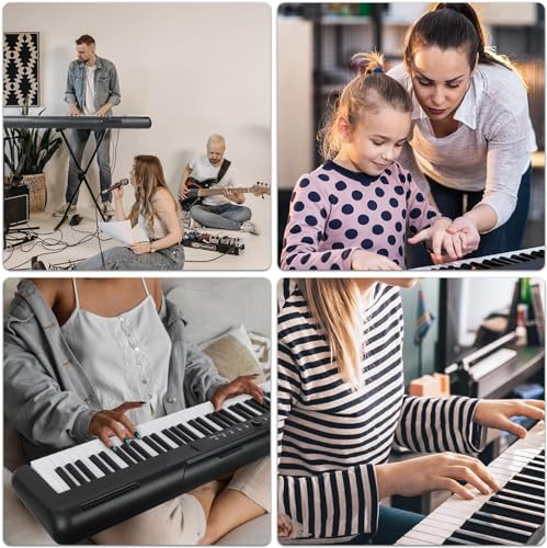 88 Key Piano Keyboard,Beginner Electric Digital Piano with Semi Weighted Keys,Keyboard Piano withSustain Pedal, Power Supply, Stand, Carrying Case