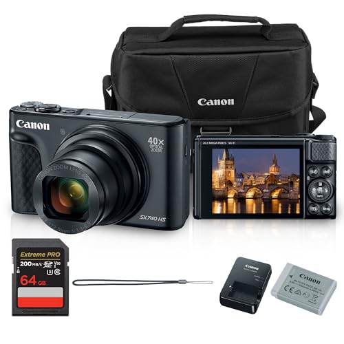 Canon PowerShot SX740 HS Digital Camera | 20.3MP CMOS Sensor, 40x Optical Zoom, 4K UHD Video
