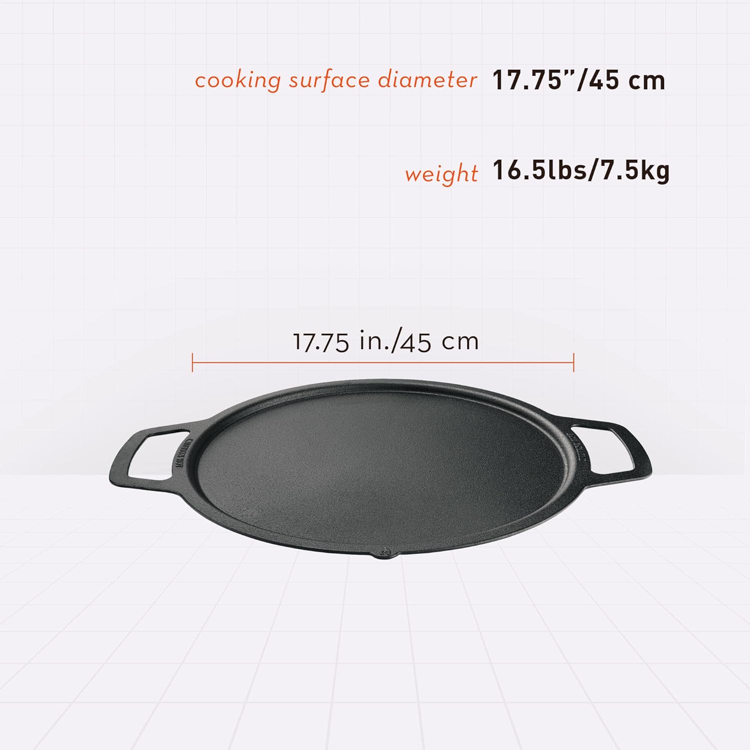 Solo Stove Large Cast Iron Wok Top, Stir Fry Pan, Cooktop for Bonfire and Yukon fire pit, Fireplace accessory, Cooking surface: 18, Depth: 2.5