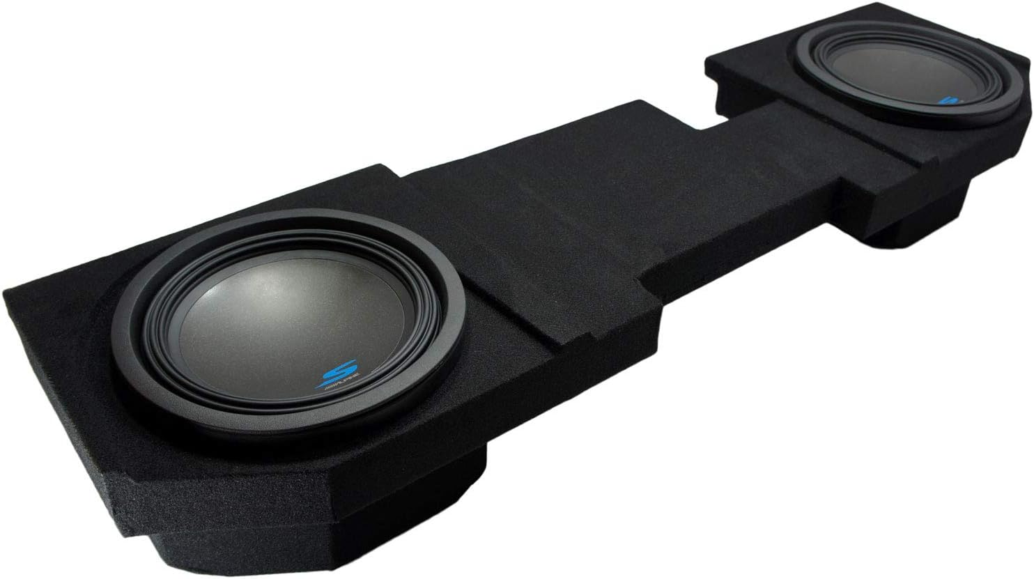 Alpine Bundle Compatible with 2002-2015 Dodge Ram S-W10D2 Dual 10" Loaded Sub Box Enclosure