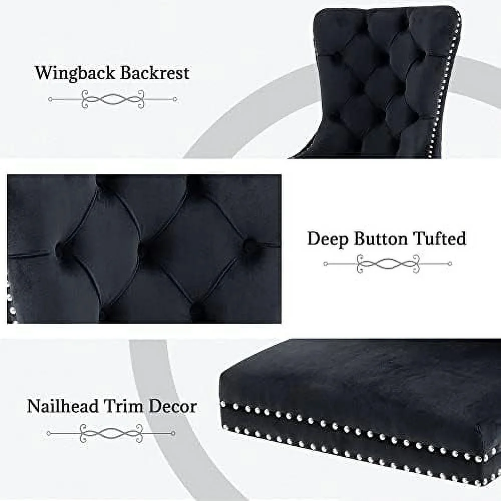 HOOMHIBIU Velvet Loveseat Settee  Nikki Collection Modern Dining Chair  Upholstered Contemporary Banquette Bench with Back  Button Tufted Comfy