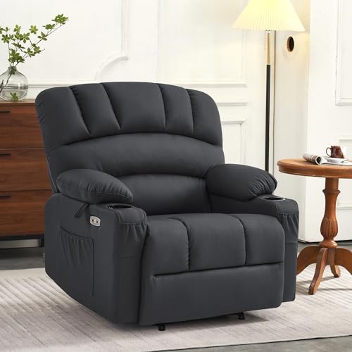 MCombo Oversized Power Lift Recliner Chair for Elderly, Lift Chair with Heat and Massage, Lift Recliner for Big and Tall, Cup Holders