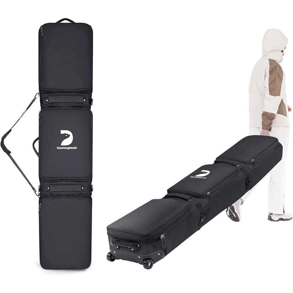 Dashingnoah Rolling Ski Bags with Wheel Padded Waterproof Snowboard Bag for Air Travel - Sports Supplies Online Store