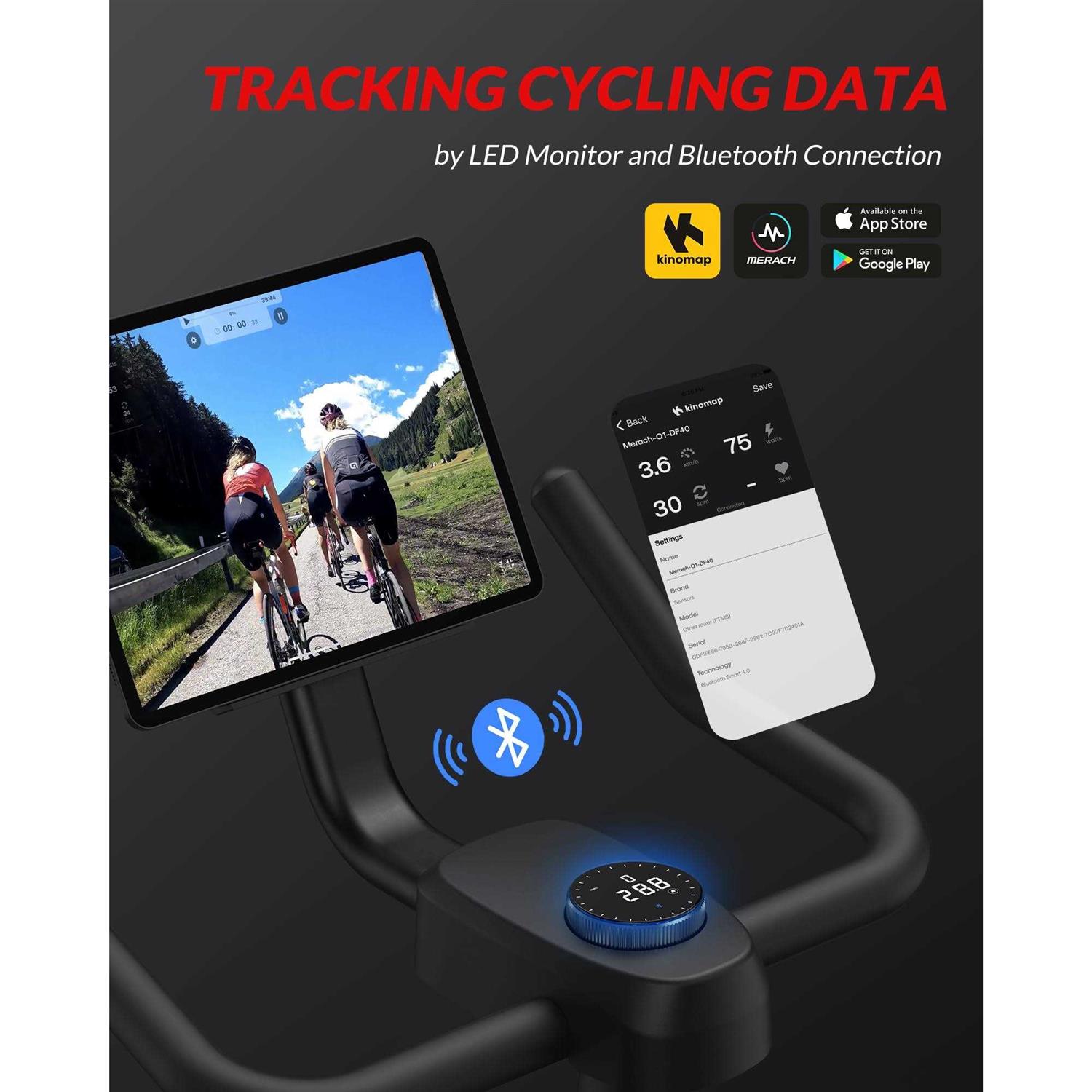 Exercise Bike UTRYUP Stationary Bike for Home Brake Pad Indoor Cycling Bike with Thickened Steel Tube - Sports Supplies Online Store