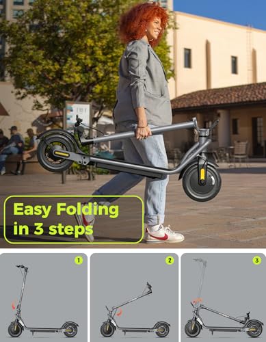 Jasion JS2/PRO Electric Scooter, 25 Miles Range, 22MPH Max Speed, 850W Peak Adult Escooter, 8.5"/10" Solid Tires Fast Folding E-Scooter