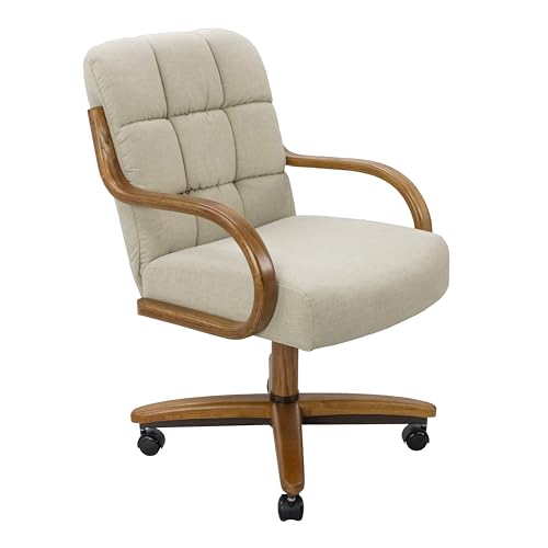 Chromcraft 2 Set of Caster Swivel Tilt Dinning Chairs