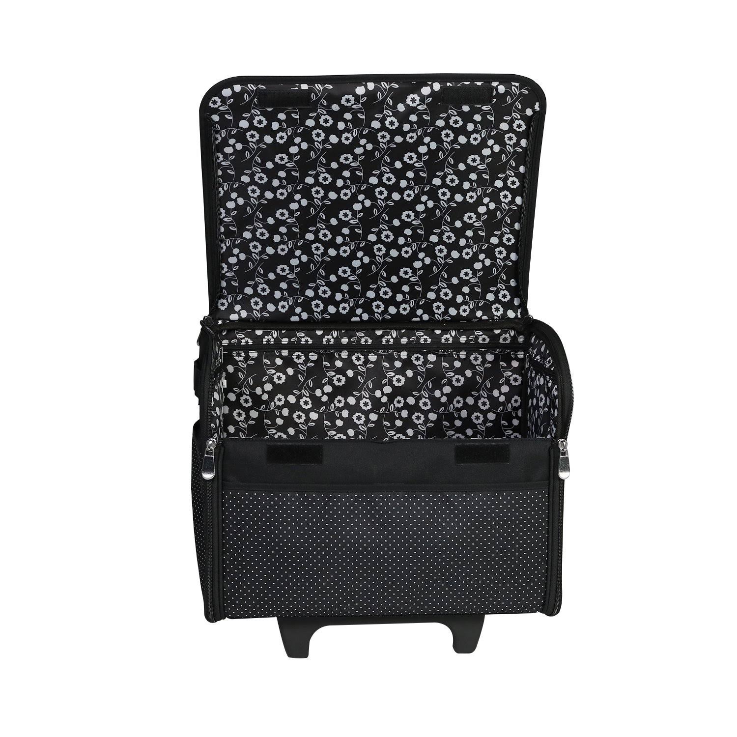 Everything Mary Collapsible Rolling Sewing Case, Blue Polka Dot Each