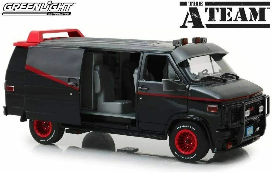 1983 GMC Vandura Black The A-Team (1983-1987) TV Series 1/18 Diecast Model Car by Greenlight