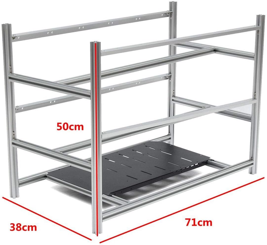 14 GPU Stackable Open Air Mining Rig Frame Miner Case for ETC BTH Computer Mining Case GPU Frame Server Chassis Aluminum Alloy