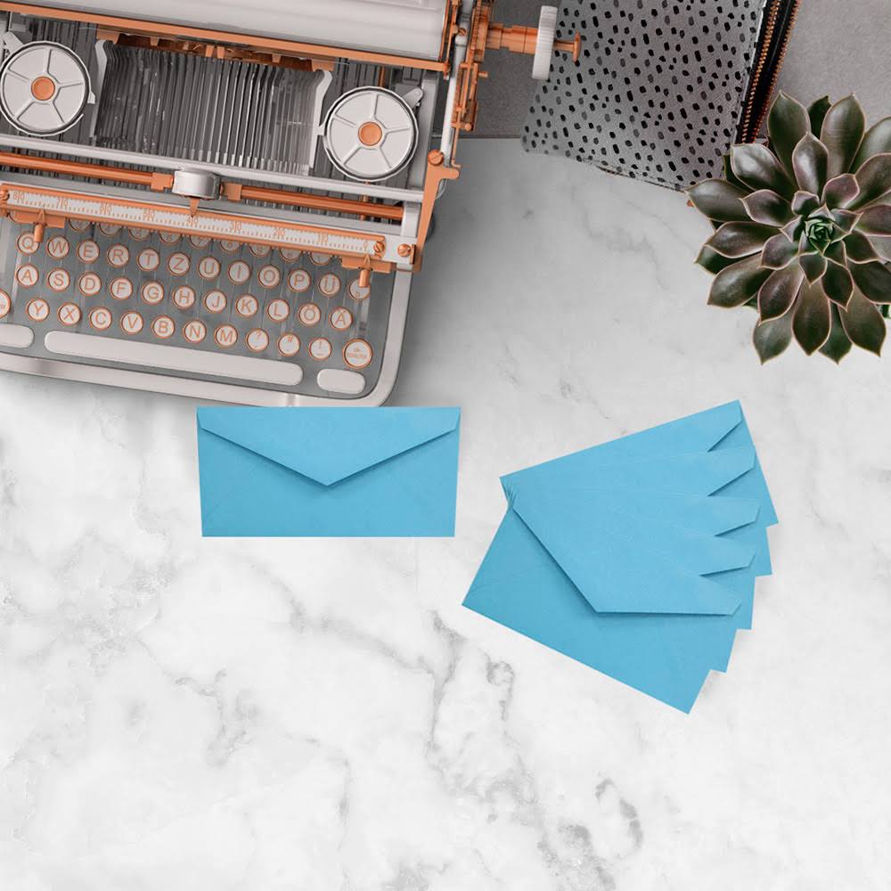 Jam Paper Monarch Envelope - 9.8cm x 19cm - Brite Hue Blue - 1000/Carton