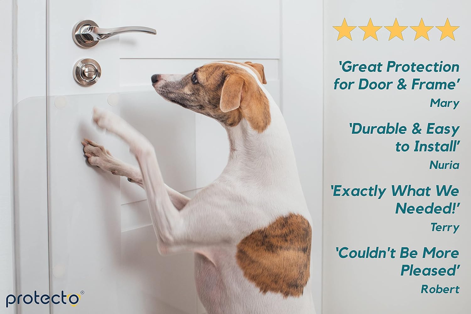 PROTECTO Door Protector from Dog Scratching - 2PACK 35.5 x 24 Anti-Scratch Guard for Furniture, Window, Wall
