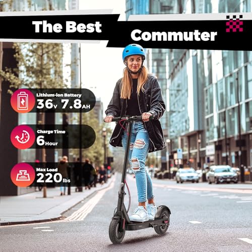 Electric Scooter for Adults – 19MPH, 17-Mile Range, 430W Peak Motor