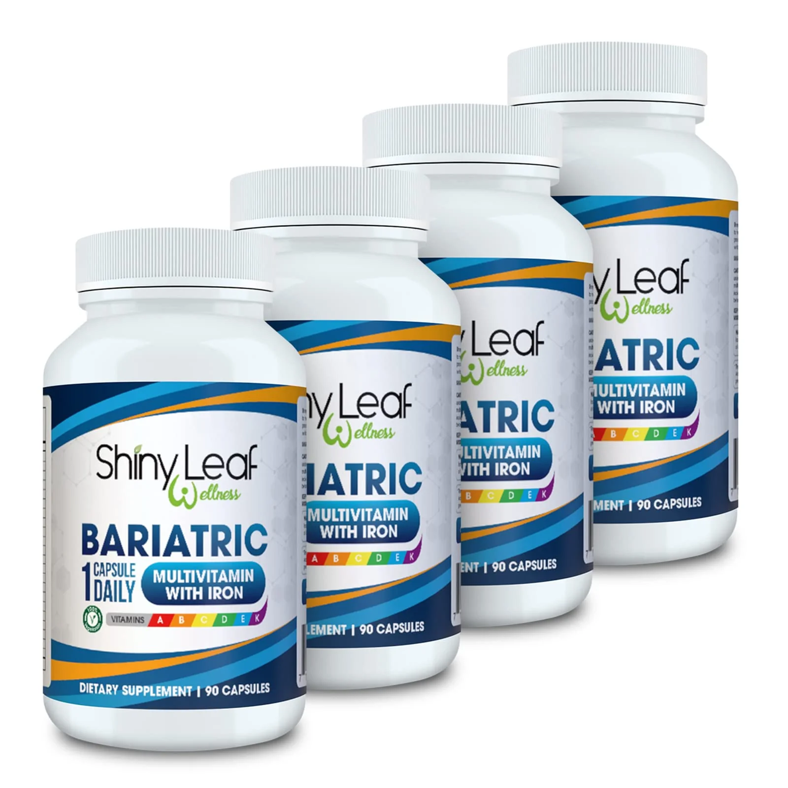 Shiny Leaf Daily Bariatric Multivitamin with 45 mg of Iron 90 Ct Capsule for Post Weight Loss Surgery (WLS), Sleeve