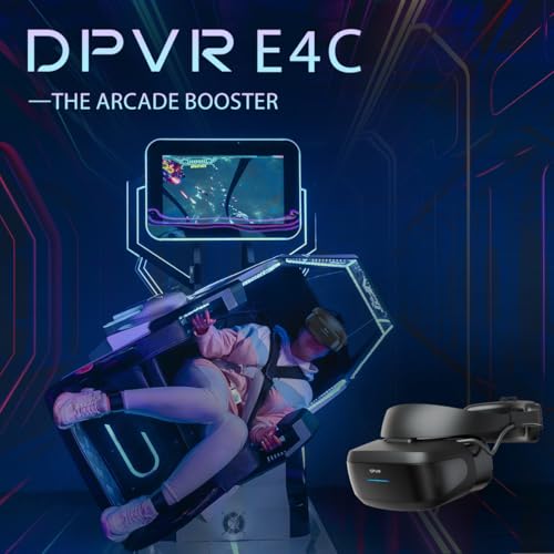 DPVR E3C Virtual Reality Headset, VR Set for Business of Egg Seats Headset, VR Simulator Riders, Moto, Time Machine 6 Seats and VR Flying