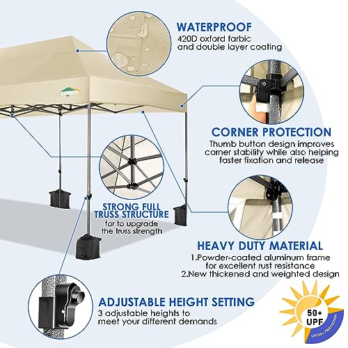 COBIZI 13x26 Pop Up Tent 13x26 Canopy with Sidewalls Heavy Duty Canopy Party Tent for Parties