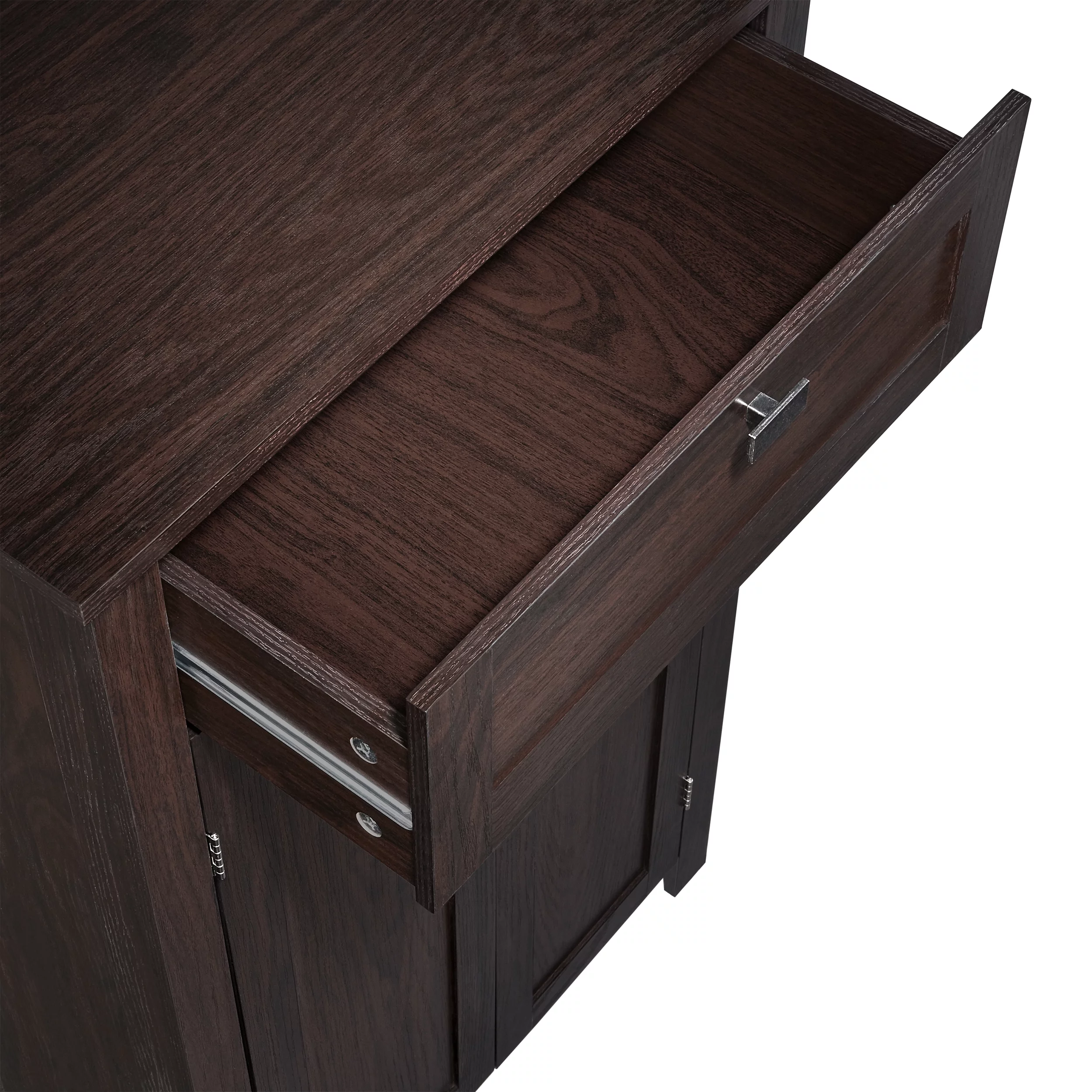 RiverRidge Home Hayward Two-Door Floor Cabinet, Dark Woodgrain