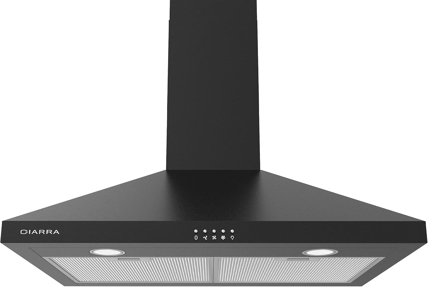 Black Range Hood 30 inch with Anti-fingerprint Design 450 CFM Vent Hood for Kitchen with Push Button Control 3 Speed Exhaust Fan Ducted and Ductless
