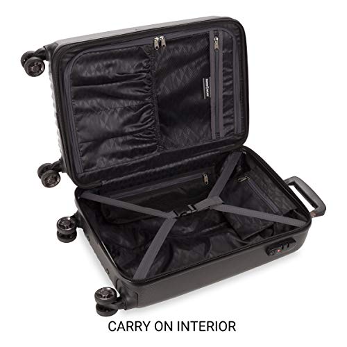 SwissGear 7272 Energie Expandable Hardside Luggage with Spinner Wheels and TSA Lock, Gunmetal, Carry-On 19-Inch
