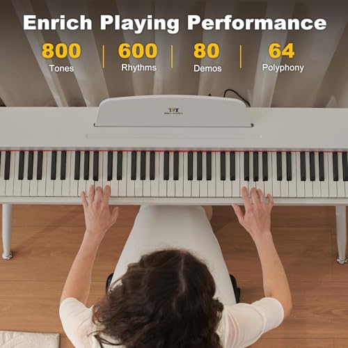 MUSTAR 88 Key Piano Keyboard for Beginners, Semi Weighted Electric Piano Keyboard 88 Keys, Portable Digital Piano 88 Key Weighted with 3-Pedal Unit