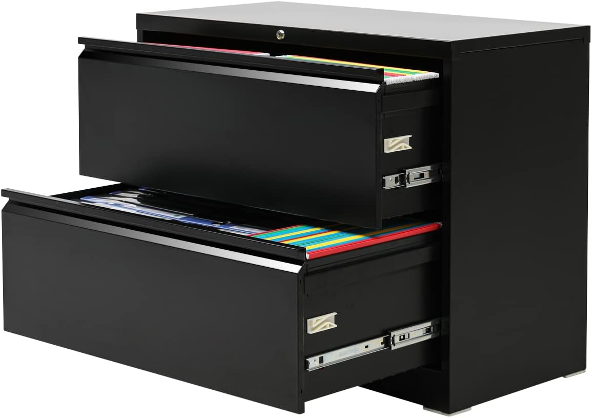 3 Drawer File Cabinet with Lock, Metal Filling Cabinets for Office Home
