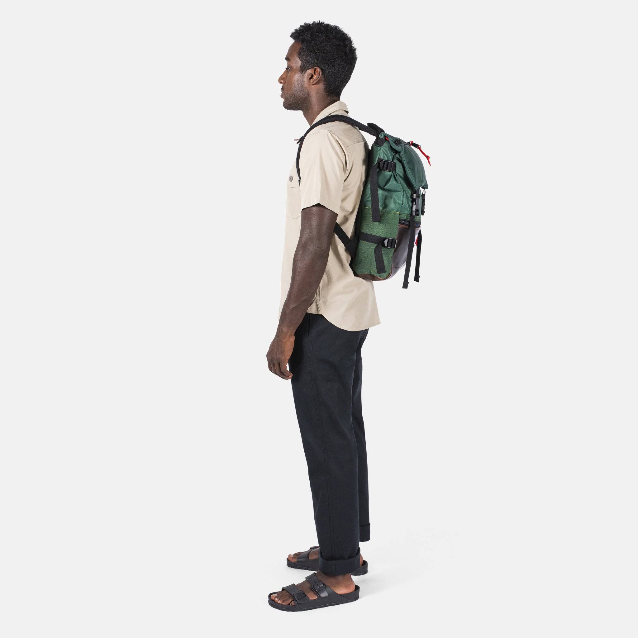 Topo Designs Rover Pack - Ballistic Black/Black Leather
