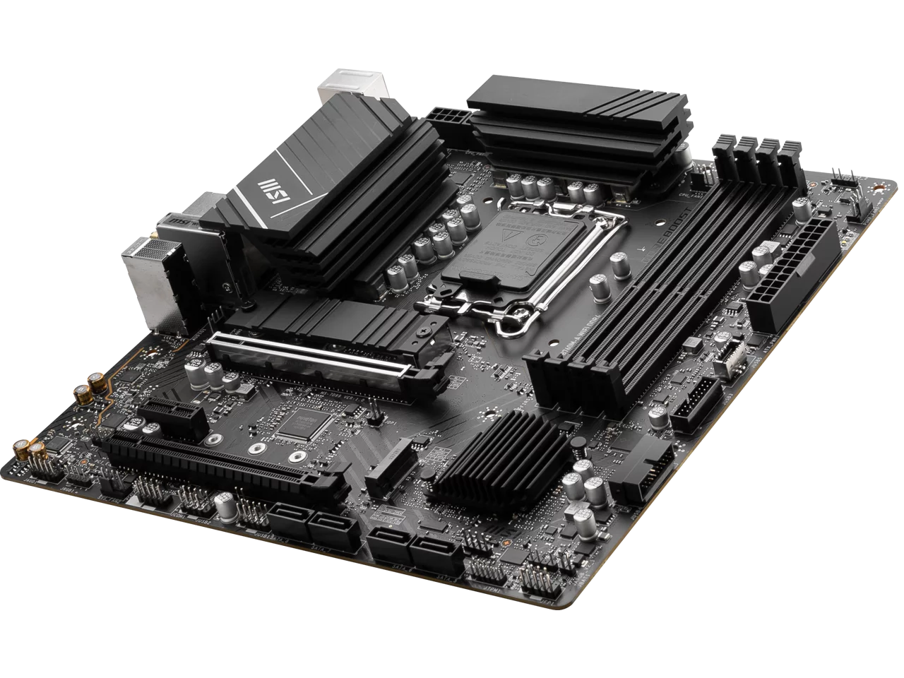 MSI PRO B760M-A WIFI DDR4 LGA 1700 (Intel 12th&13th Gen)  SATA 6Gb/s Micro ATX Motherboard,WiFi 6,Intel,2.5Gb LAN