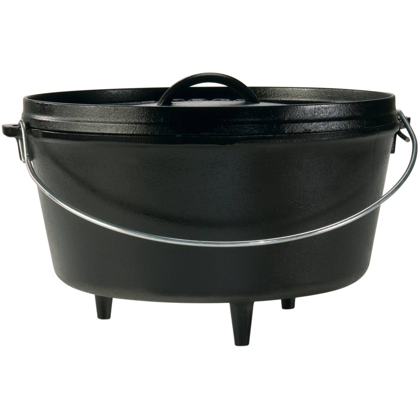 Lodge D12DCO3 Cast Iron Dutch Oven, Black, 8 qt