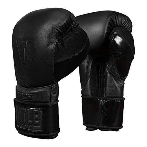 TITLE Boxing Black Training Gloves 2.0 - Boxing Gloves, Boxing Training Gloves, MMA Gloves, Oz Training Gloves, Kickboxing Gloves