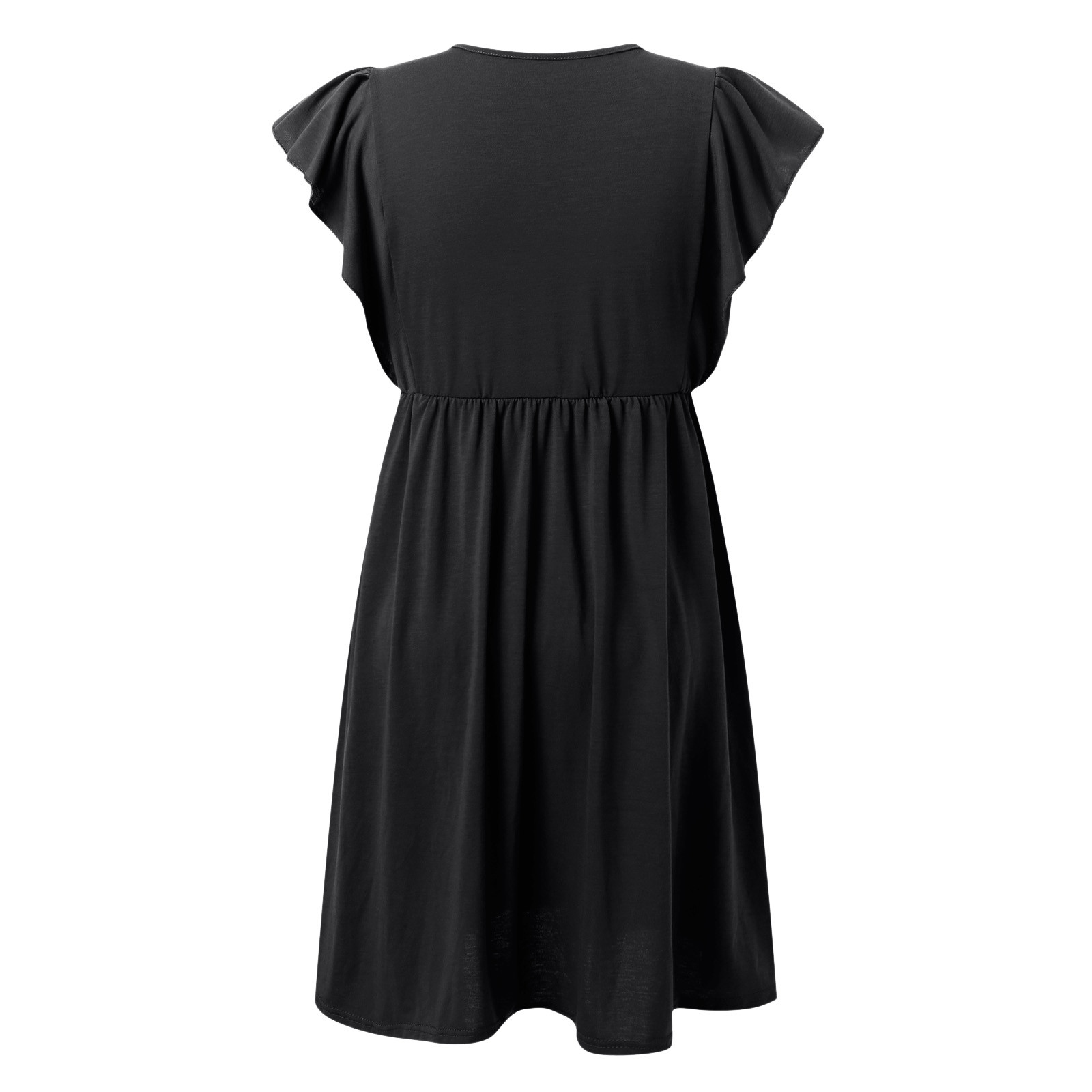 SZXZYGS Cotton Dresses for Women 2024 Petite Womens Summer Dress V Neck Casual Flowy Swing Dresses Midi Button Down Dress T Shirt Dress 2024 Women