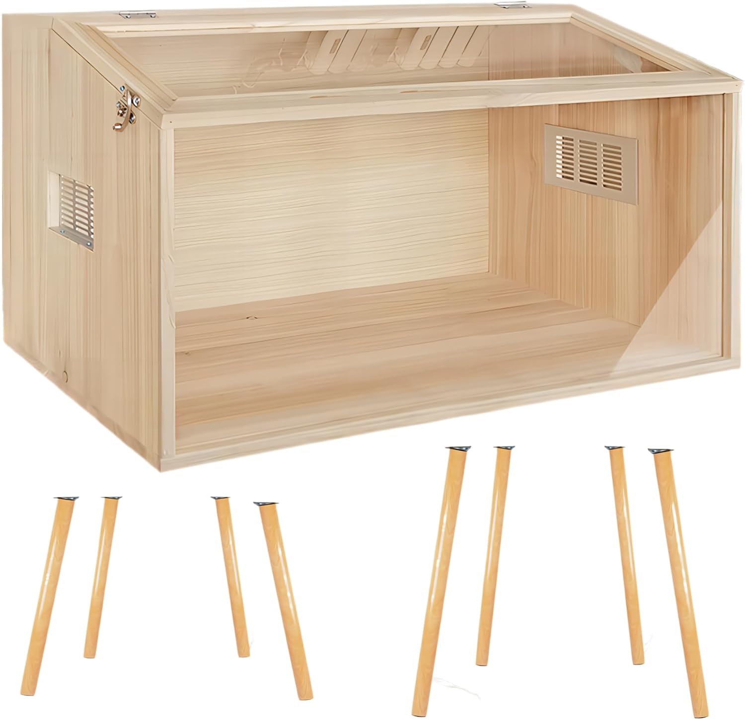 32 Inch Wooden Hamster Cage with Acrylic Sheets – Large Habitat for Hamsters, Rats, Gerbils, and Guinea Pigs
