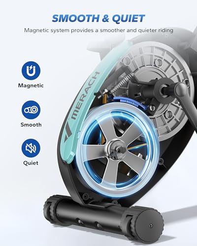 MERACH Folding Exercise Bike, Foldable Stationary Bikes for Home, 4 in 1 Upright Indoor Cycling Bike with 16-Level Magnetic Resistance