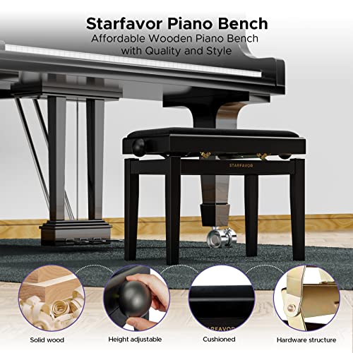 Starfavor 88 Key Full-Weighted Digital Piano, Electric Piano Keyboard for Beginner, Dual 30W Speakers, Graded Hammer Action 88 Keys, Triple Pedal