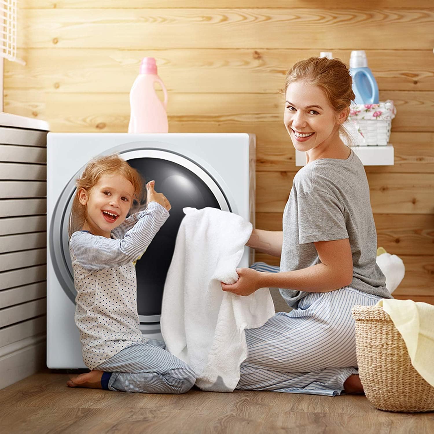 Generic Compact, 5.5 lbs Capacity Portable Laundry 5 Functional Modes, Low Noise & Energy-Saving Small, Wall-Mounted Mini Machine Clothes Dryer