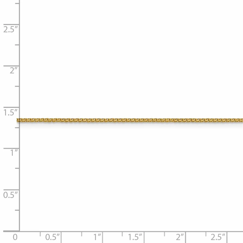 Leslie's Real 14kt Yellow Gold 1mm Diamond Cut Open Franco Chain; 24 inch; Lobster Clasp; for Adults and Teens; for Women and Men