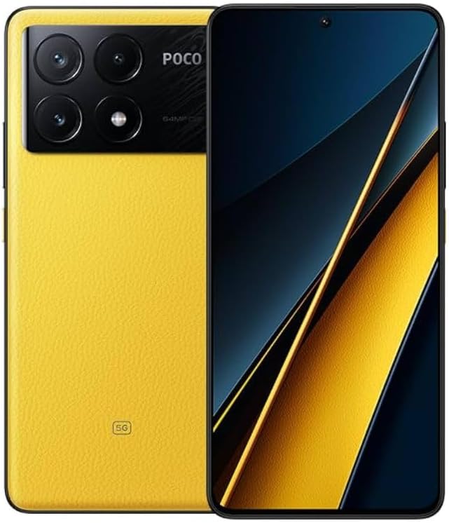 Xiaomi Poco X6 PRO 5G + 4G LTE Global Unlocked (256GB + 8GB) GSM 6.67" 64MP Triple Camera (Tmobile Mint Tello Global) + (Car Fast Car Dual Charger
