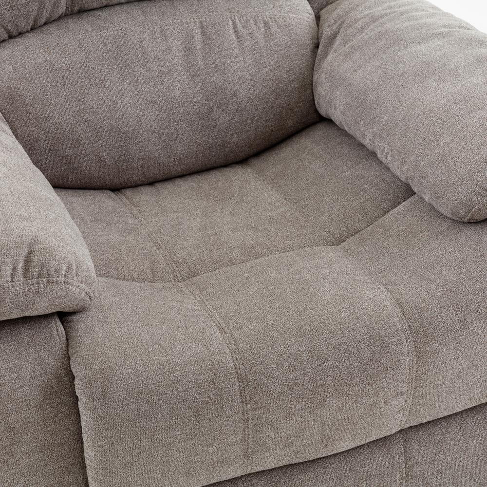 Comfort Pointe Troy Ash Grey Microfiber Glider Rocker Recliner