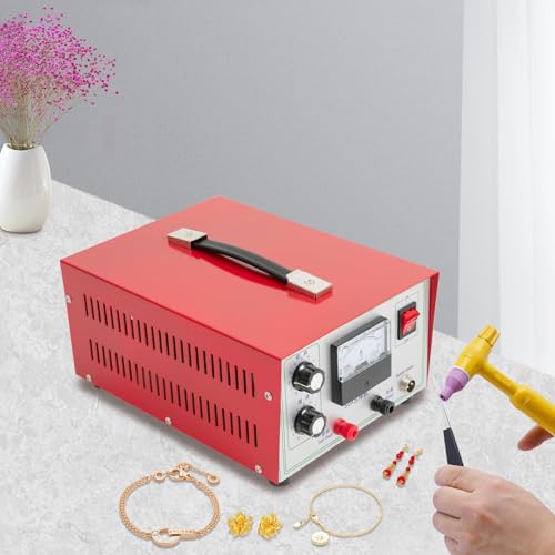 Jewelry Spot Welder, DC 50A 500W Adjustable Jewelry Welder w/ Foot Pedal, 0.02-0.05in Welding Dia. Soldering Machine