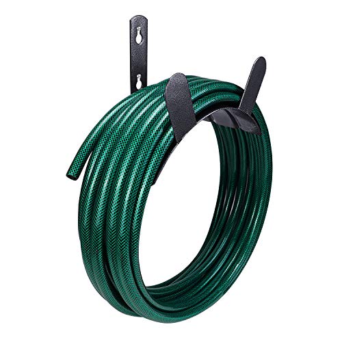 Deluxe Wall Mount Garden Hose Hanger Duty Metal Hose Holder Easily Holds 125 3/4’’ Hose
