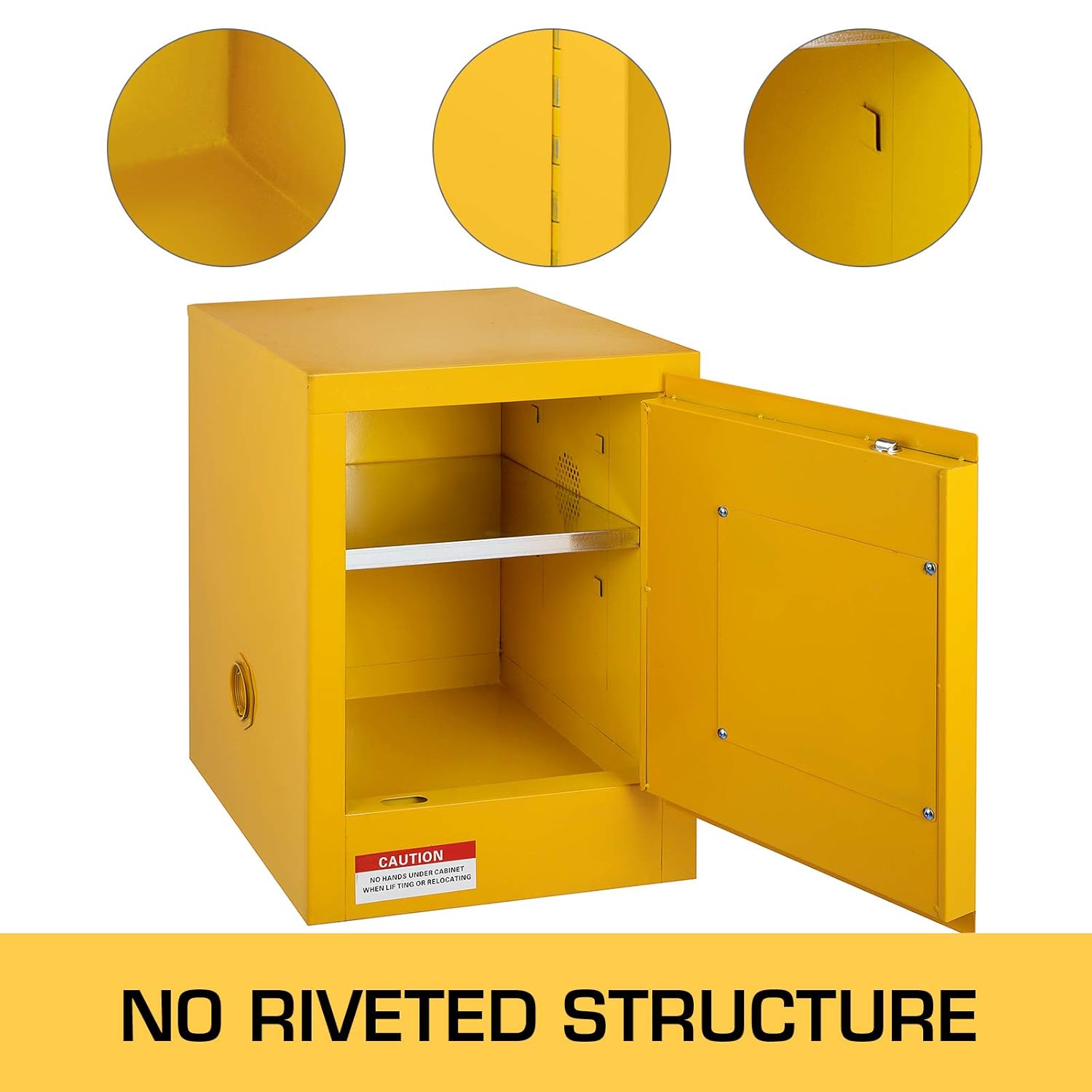 Mophorn Flammable Cabinet 18 x 18 x 35, Galvanized Steel Safety Cabinet, Adjustable Shelf Flammable Storage Cabinet