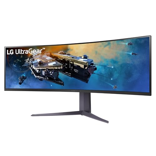 LG 45GR65DC-B Ultragear Curved Gaming Monitor 45-Inch 32:9 QHD 200Hz 1ms UltraWide Display AMD FreeSync Premium Pro VESA DisplayHDR 600 HDMI 2.1 x2