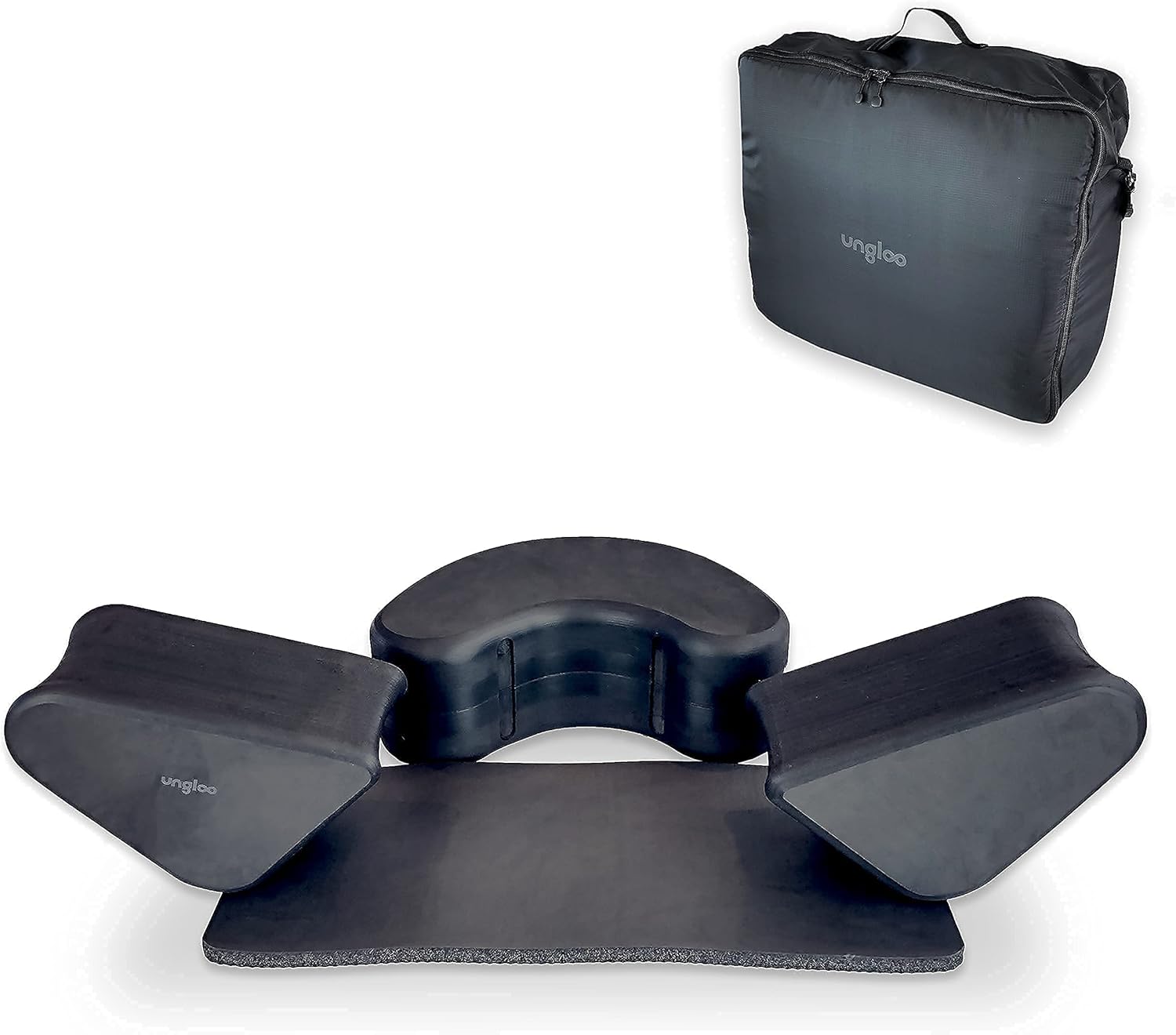 Ungloo SIT3 Yoga Meditation Seat Foam Cushion, Hip and Knee Support Blocks, Ankle Padding, Lightweight, Portable, Outdoor, Camping
